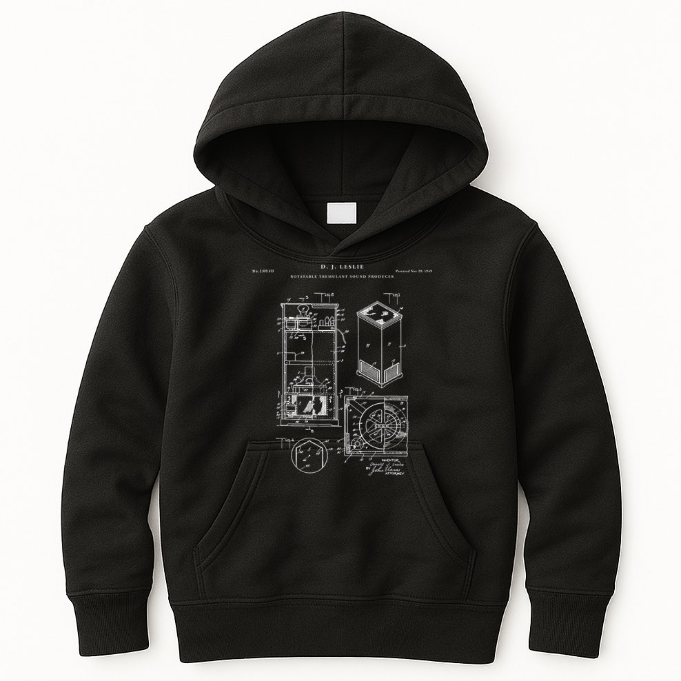 Leslie Speaker Patent Music Kids Hoodie