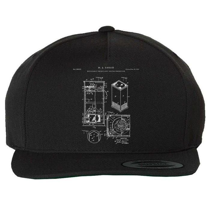Leslie Speaker Patent Music Wool Snapback Cap
