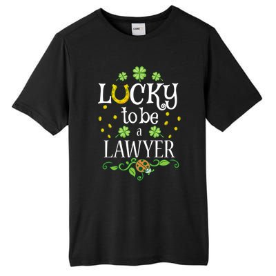 Lawyer St Patrick's Day Lucky To Be A Lawyer Gift Tall Fusion ChromaSoft Performance T-Shirt