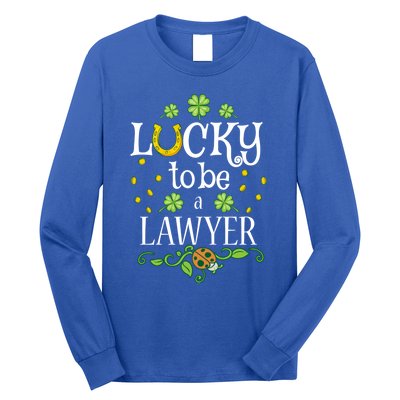 Lawyer St Patrick's Day Lucky To Be A Lawyer Gift Long Sleeve Shirt