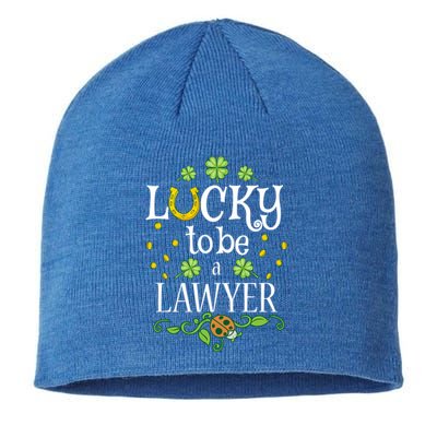 Lawyer St Patrick's Day Lucky To Be A Lawyer Gift Sustainable Beanie