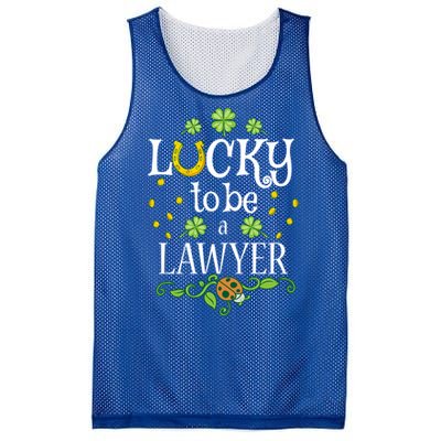 Lawyer St Patrick's Day Lucky To Be A Lawyer Gift Mesh Reversible Basketball Jersey Tank