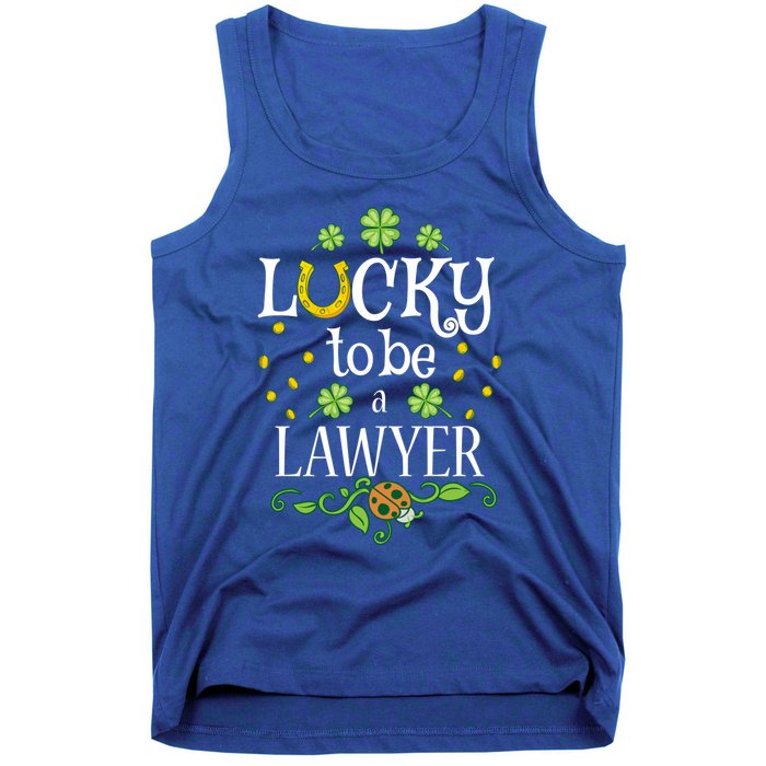 Lawyer St Patrick's Day Lucky To Be A Lawyer Gift Tank Top