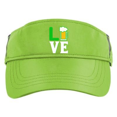 Love St Patricks Day Adult Drive Performance Visor