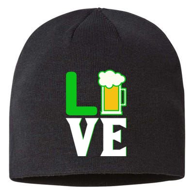 Love St Patricks Day Sustainable Beanie