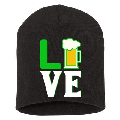 Love St Patricks Day Short Acrylic Beanie