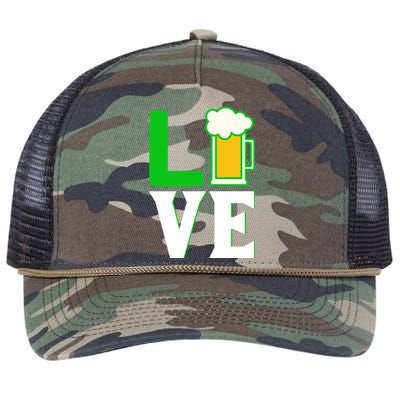 Love St Patricks Day Retro Rope Trucker Hat Cap