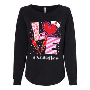 Love Stethoscope Pediatric Nurse Valentine's Day Gift Womens California Wash Sweatshirt