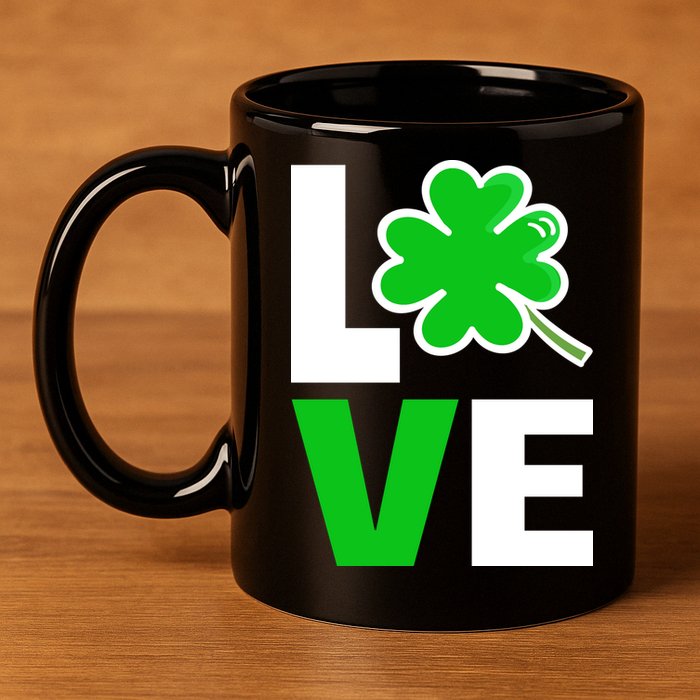Love St Patricks Day 11oz C Handle Ceramic Mug