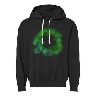 Lucky St Patrick's Day Clover Holiday Garment-Dyed Fleece Hoodie