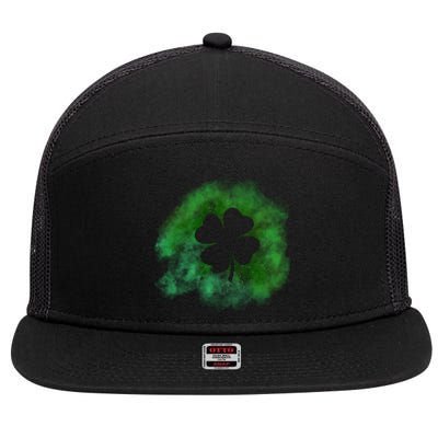 Lucky St Patrick's Day Clover Holiday 7 Panel Mesh Trucker Snapback Hat