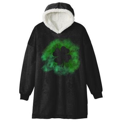 Lucky St Patrick's Day Clover Holiday Hooded Wearable Blanket