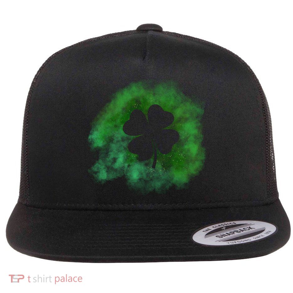 Lucky St Patrick's Day Clover Holiday Flatbill Hat