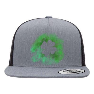 Lucky St Patrick's Day Clover Holiday Flat Bill Trucker Hat