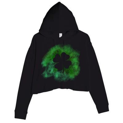 Lucky St Patrick's Day Clover Holiday Crop Fleece Hoodie