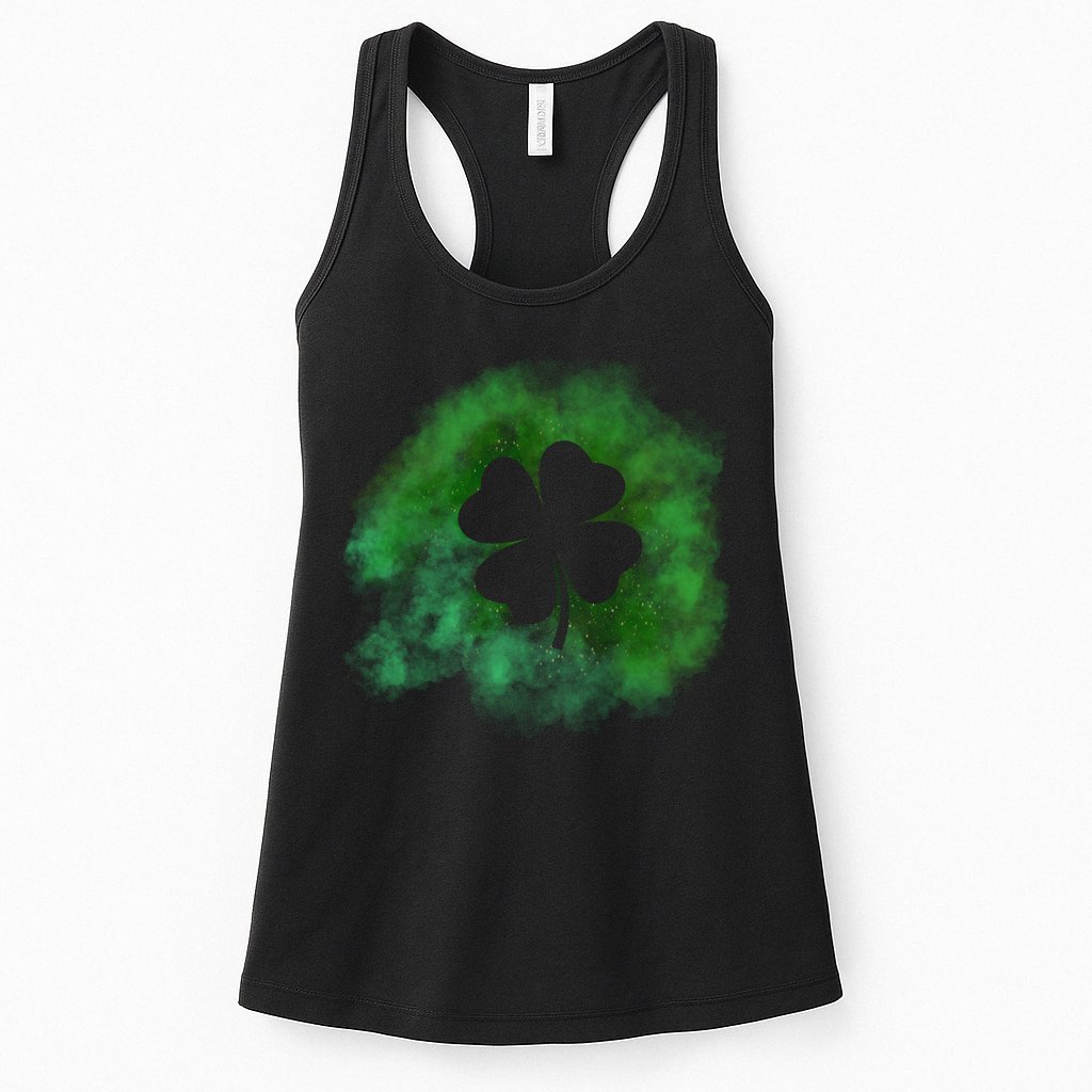 Lucky St Patrick's Day Clover Holiday Womens Tank Top