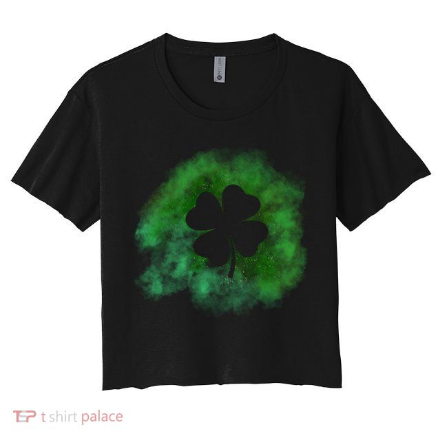 Lucky St Patrick's Day Clover Holiday Crop Top