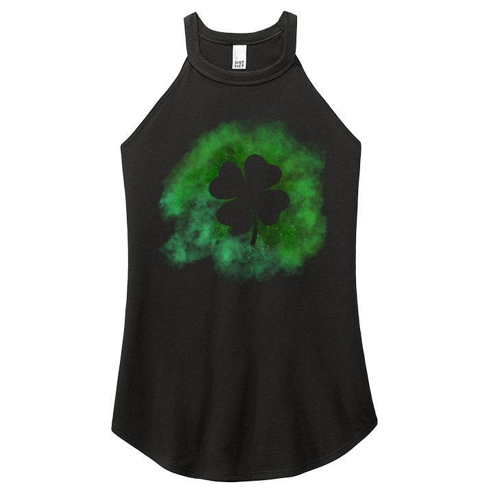 Lucky St Patrick's Day Clover Holiday Women's Perfect Tri Rocker Tank