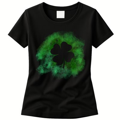 Lucky St Patrick's Day Clover Holiday Womens T-Shirt