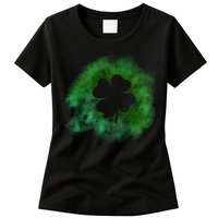 Lucky St Patrick's Day Clover Holiday Womens T-Shirt