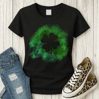 Lucky St Patrick's Day Clover Holiday Womens T-Shirt