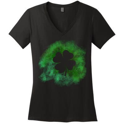 Lucky St Patrick's Day Clover Holiday Women's V-Neck T-Shirt