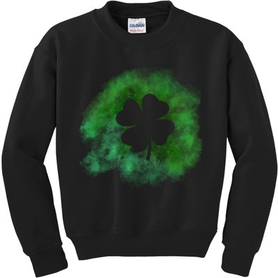 Lucky St Patrick's Day Clover Holiday Kids Sweatshirt
