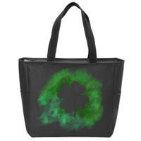 Lucky St Patrick's Day Clover Holiday Zip Tote Bag