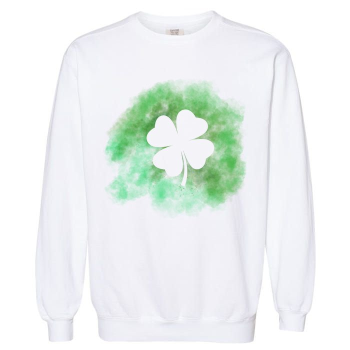 Lucky St Patrick's Day Clover Holiday Garment-Dyed Sweatshirt