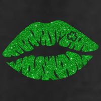 Lucky St Patrick's Day Lips Kiss 7 Panel Mesh Trucker Snapback Hat
