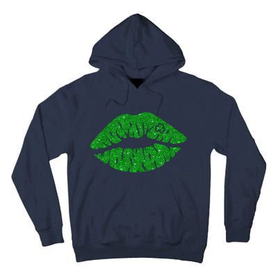 Lucky St Patrick's Day Lips Kiss Tall Hoodie