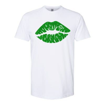 Lucky St Patrick's Day Lips Kiss Softstyle CVC T-Shirt