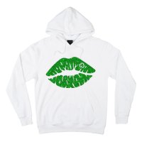 Lucky St Patrick's Day Lips Kiss Hoodie