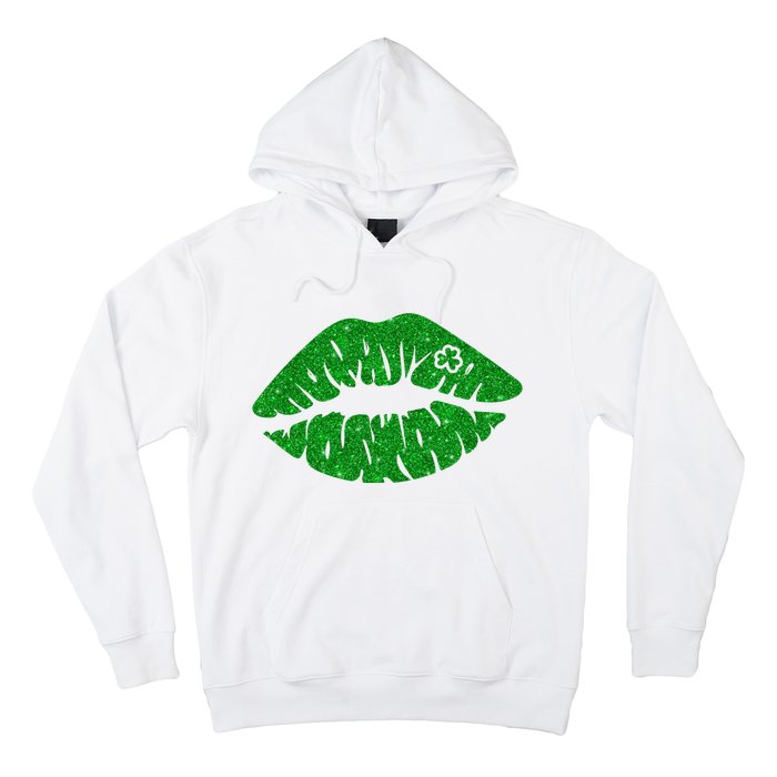 Lucky St Patrick's Day Lips Kiss Hoodie