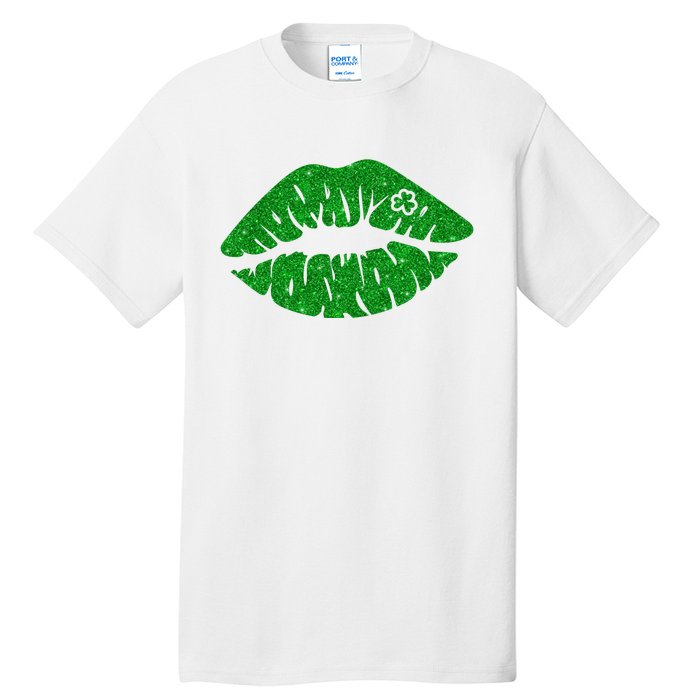 Lucky St Patrick's Day Lips Kiss Tall T-Shirt