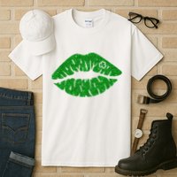 Lucky St Patrick's Day Lips Kiss Tall T-Shirt