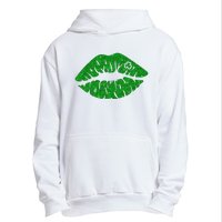 Lucky St Patrick's Day Lips Kiss Urban Pullover Hoodie