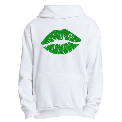 Lucky St Patrick's Day Lips Kiss Urban Pullover Hoodie