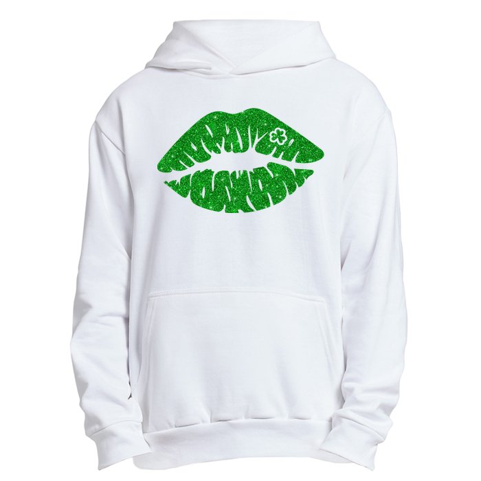 Lucky St Patrick's Day Lips Kiss Urban Pullover Hoodie