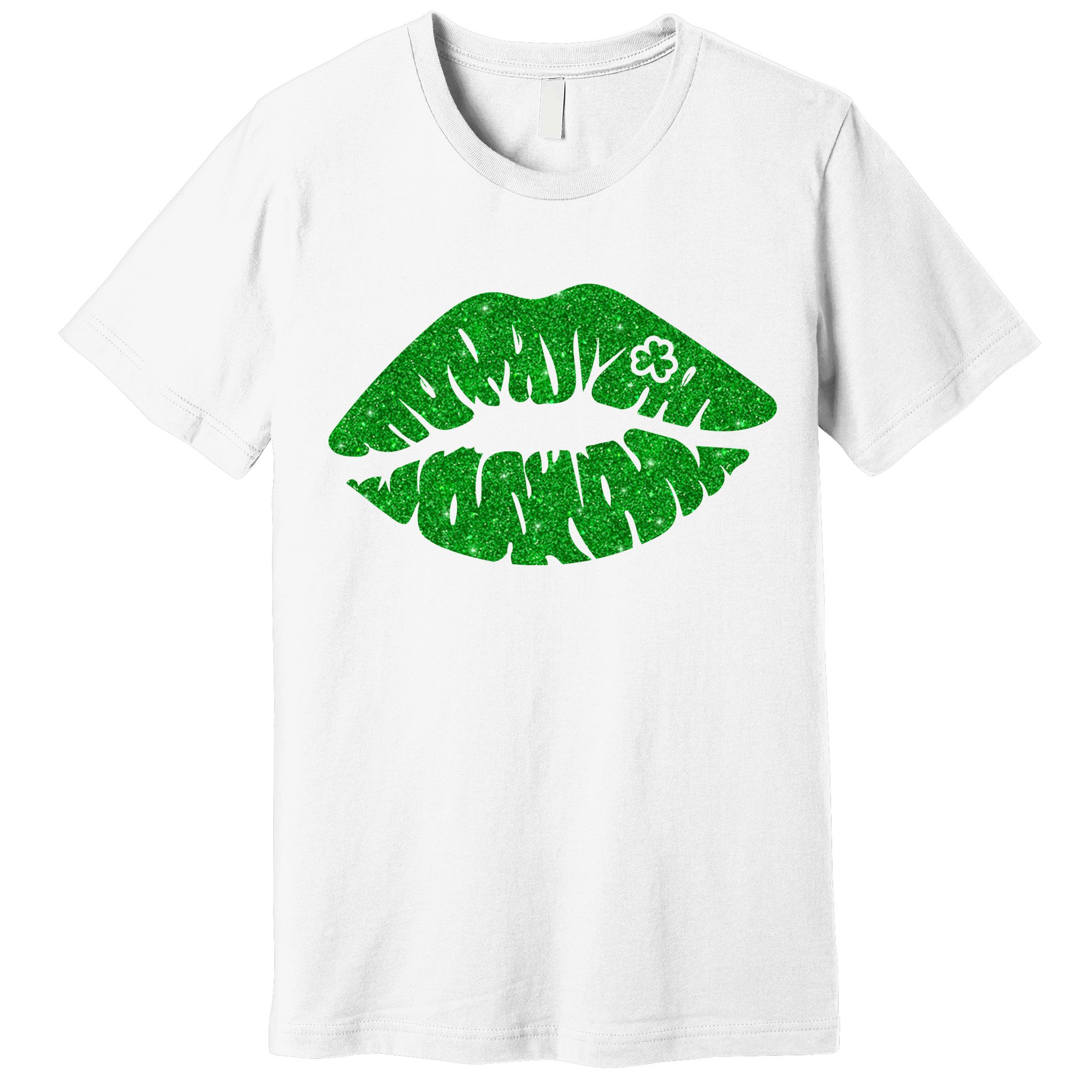 Lucky St Patrick's Day Lips Kiss Premium T-Shirt