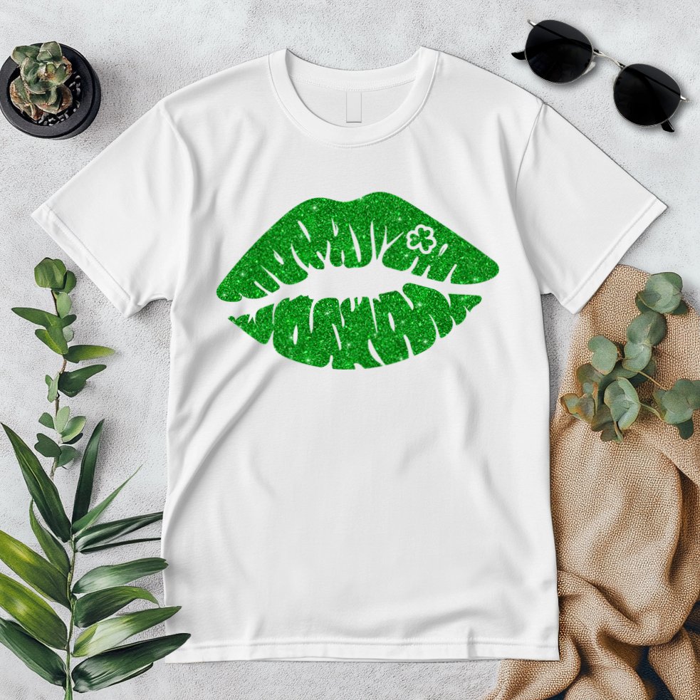 Lucky St Patrick's Day Lips Kiss Premium T-Shirt