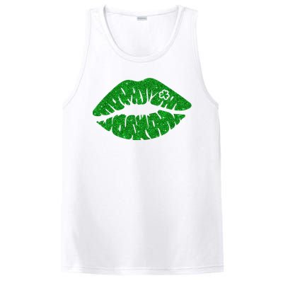 Lucky St Patrick's Day Lips Kiss PosiCharge Competitor Tank