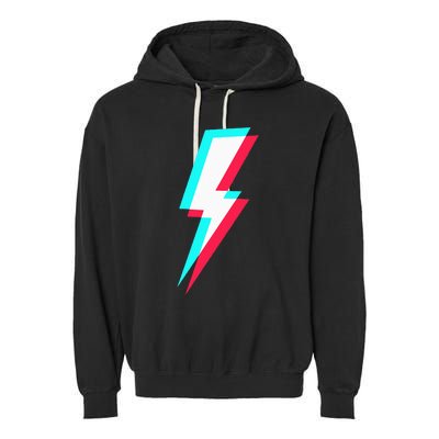 Lightning Symbol Power Electricity Bolt Graphic Garment-Dyed Fleece Hoodie