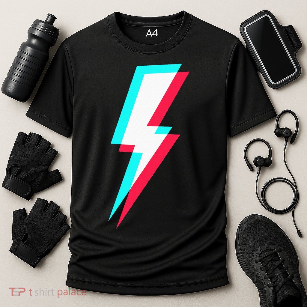 Lightning Symbol Power Electricity Bolt Graphic Performance Shirt