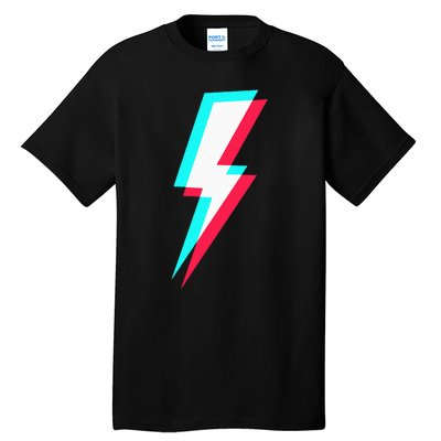 Lightning Symbol Power Electricity Bolt Graphic Tall T-Shirt