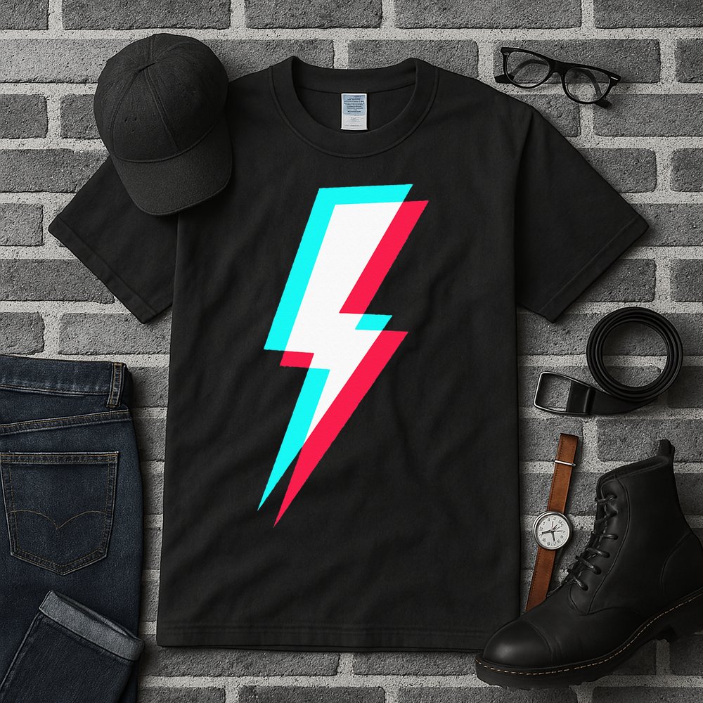 Lightning Symbol Power Electricity Bolt Graphic Tall T-Shirt