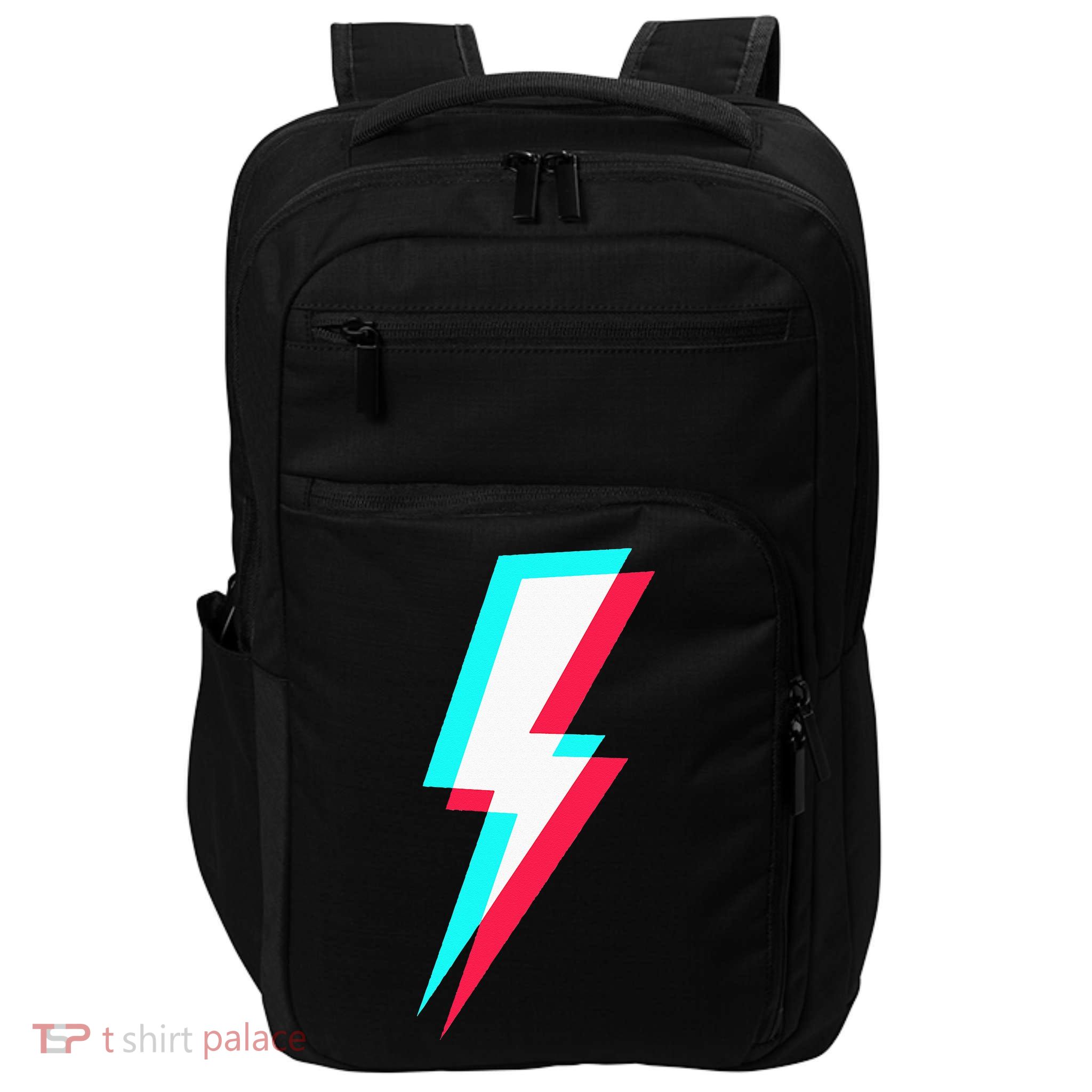Lightning Symbol Power Electricity Bolt Graphic Impact Tech Backpack