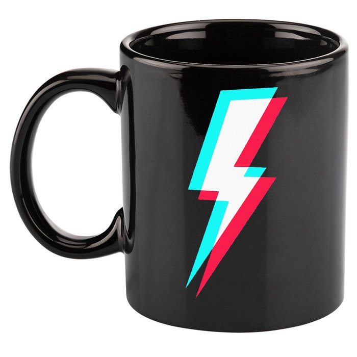 Lightning Symbol Power Electricity Bolt Graphic 11oz C Handle Ceramic Mug