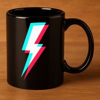 Lightning Symbol Power Electricity Bolt Graphic 11oz C Handle Ceramic Mug