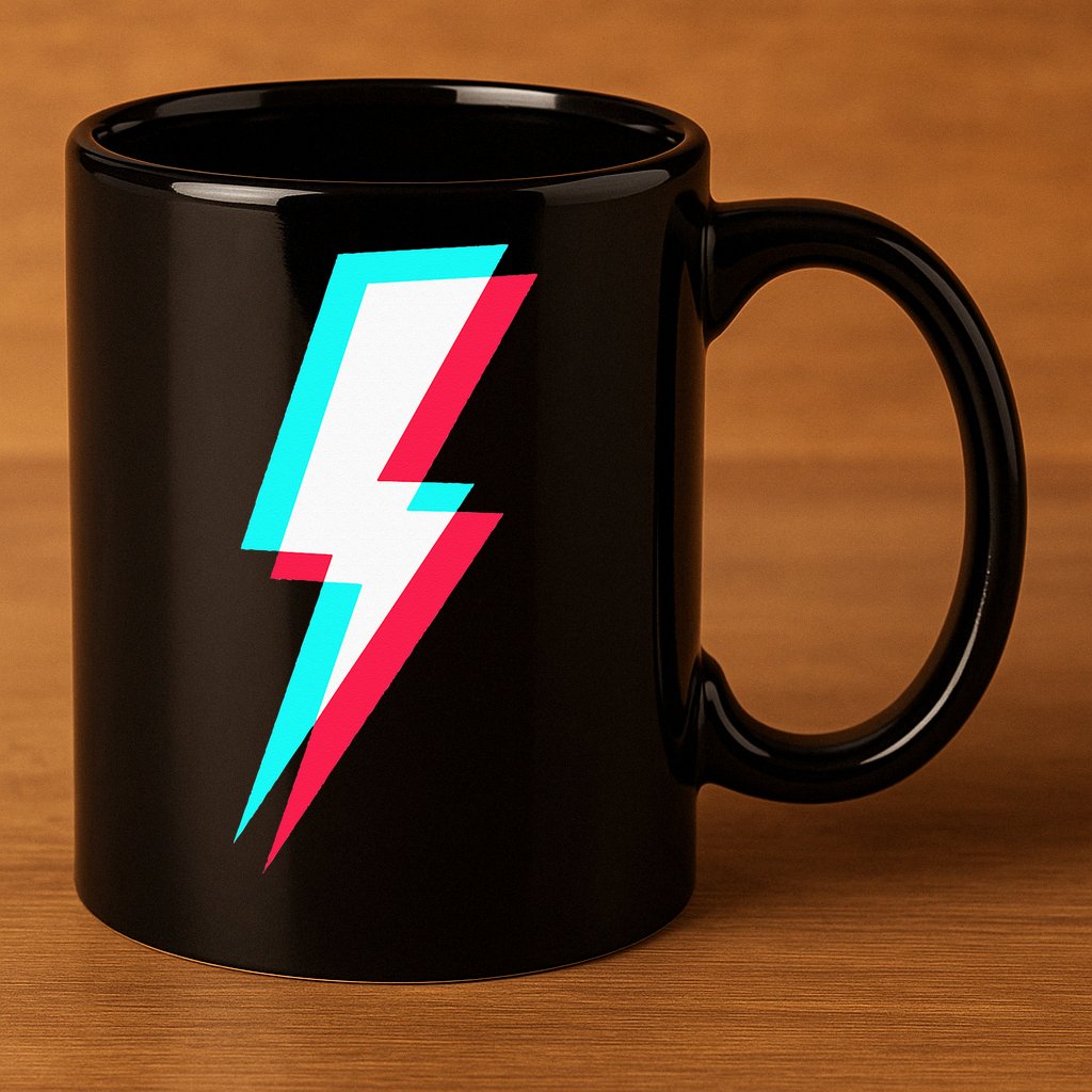 Lightning Symbol Power Electricity Bolt Graphic 11oz C Handle Ceramic Mug